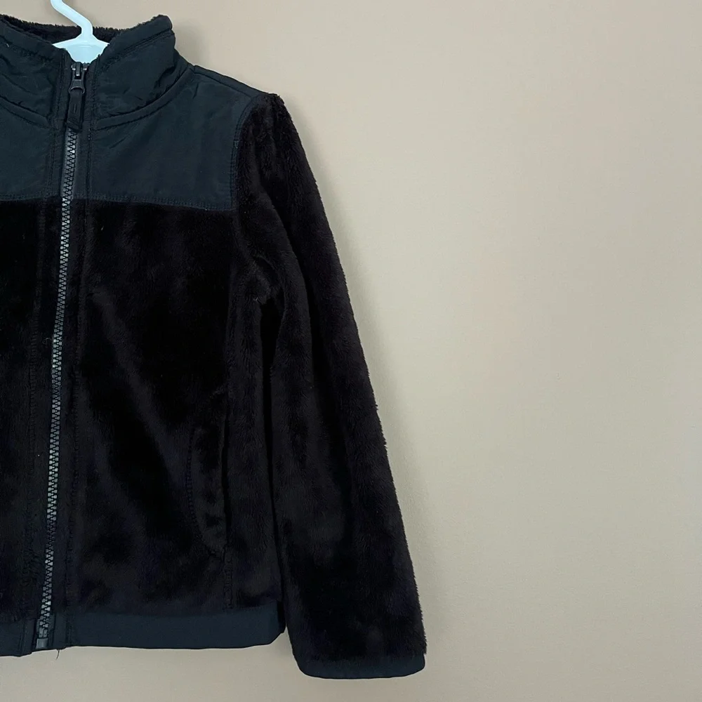 {The Children's Place} Fleece Full Zip Jacket in Black - Girls XS (4)